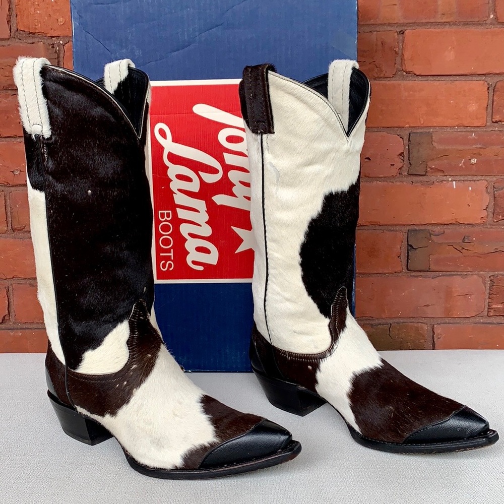 TONY LAMA VTG Pony Hair On Cowhide Western Boots - Picture 6 of 14